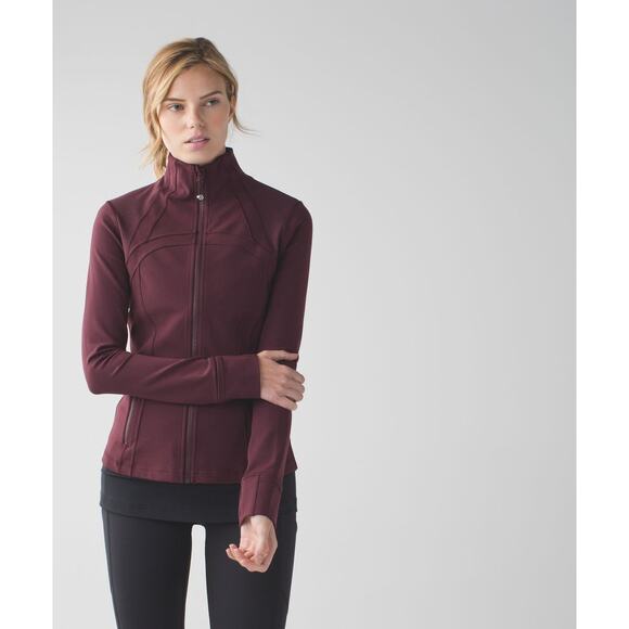Lululemon Define Jacket Womens 2 Bordeaux Drama Laser Dot Luon Slim Fit Athletic - Picture 1 of 16